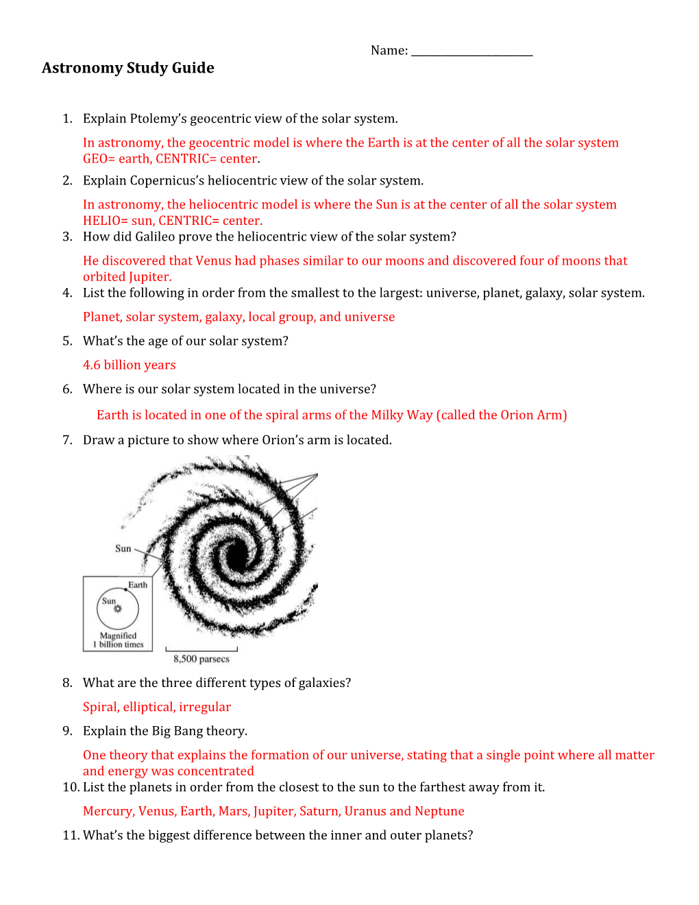 1. Explain Ptolemy S Geocentric View of the Solar System