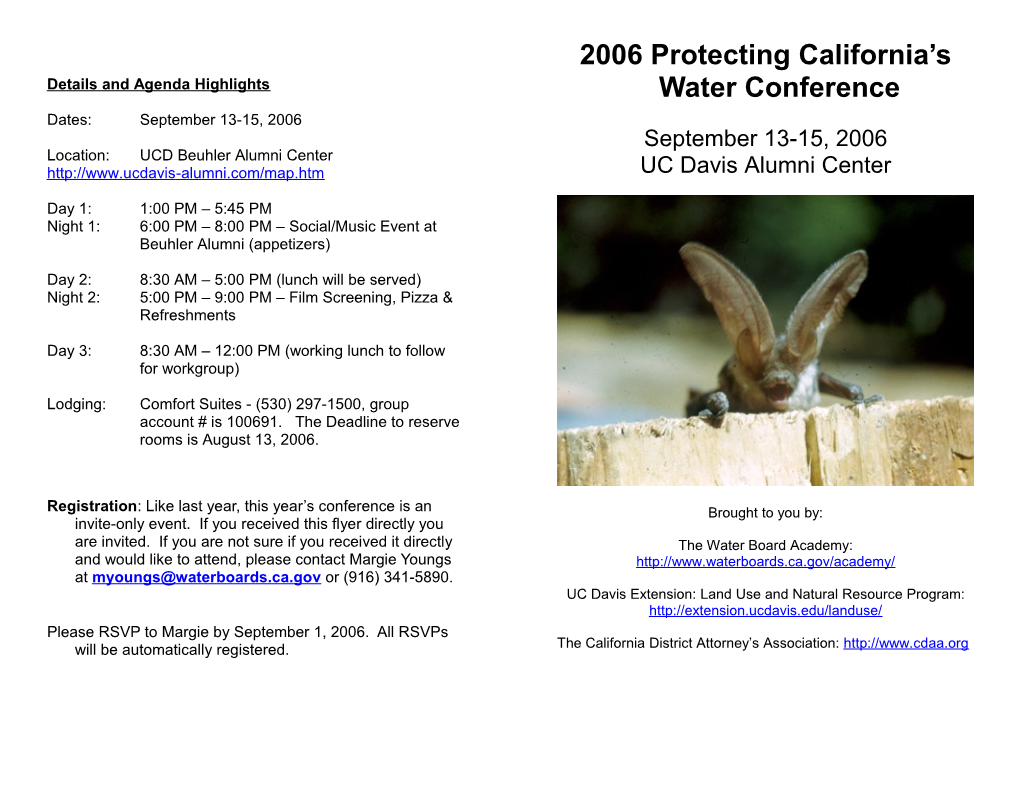 2005 Protecting California S Water Conference
