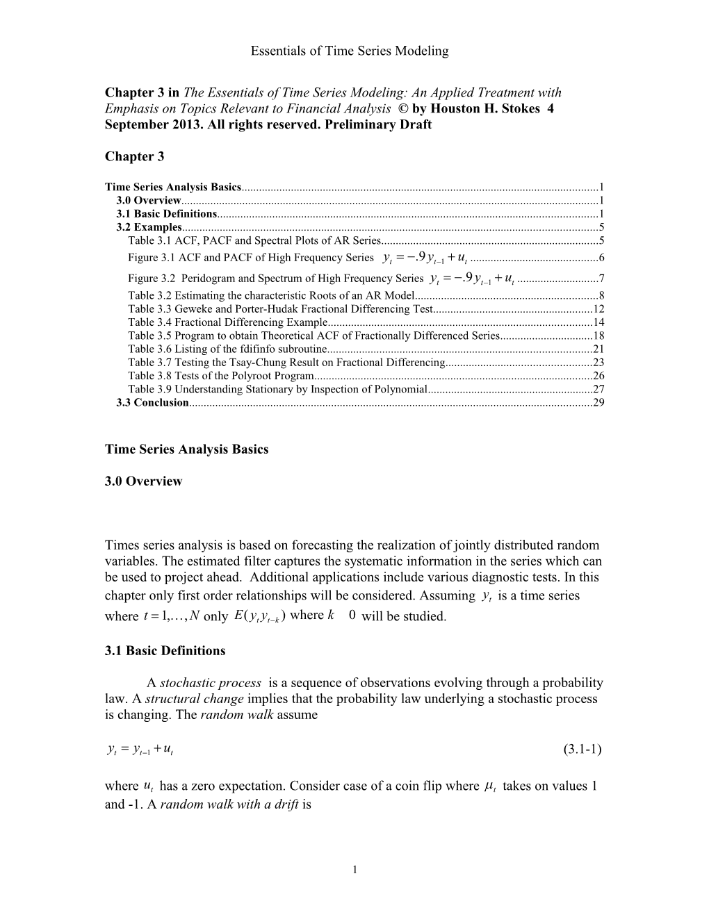 Essentials of Time Series Modeling