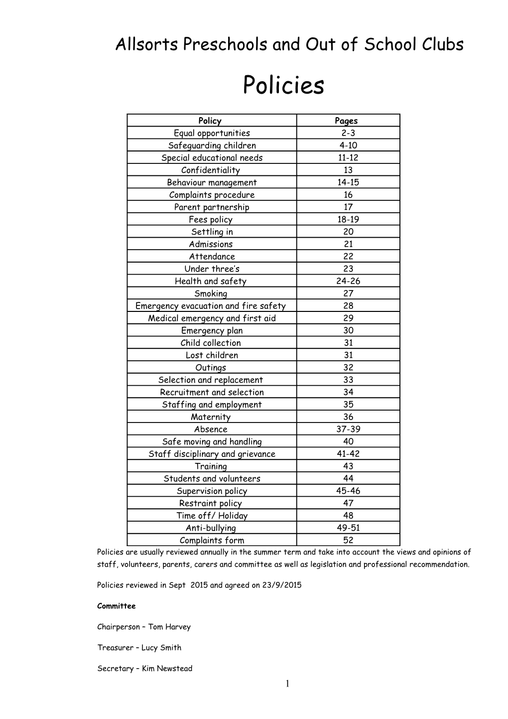 Allsorts Preschools and out of School Clubs