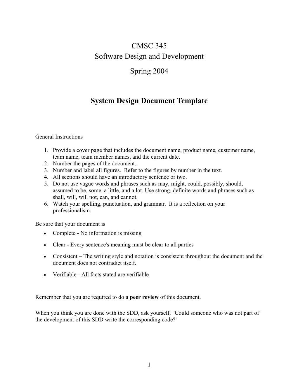 Software Design and Development