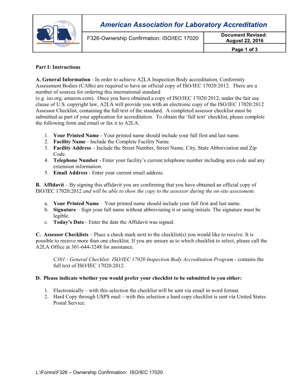 Iso/Iec 170235 Confirmation - Fax Form