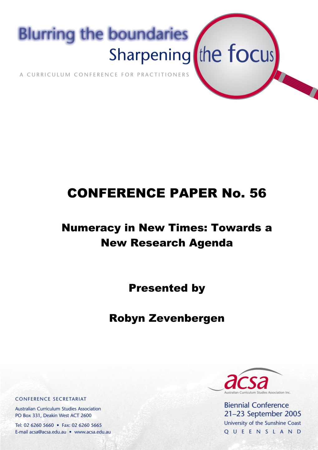 CONFERENCE PAPER No