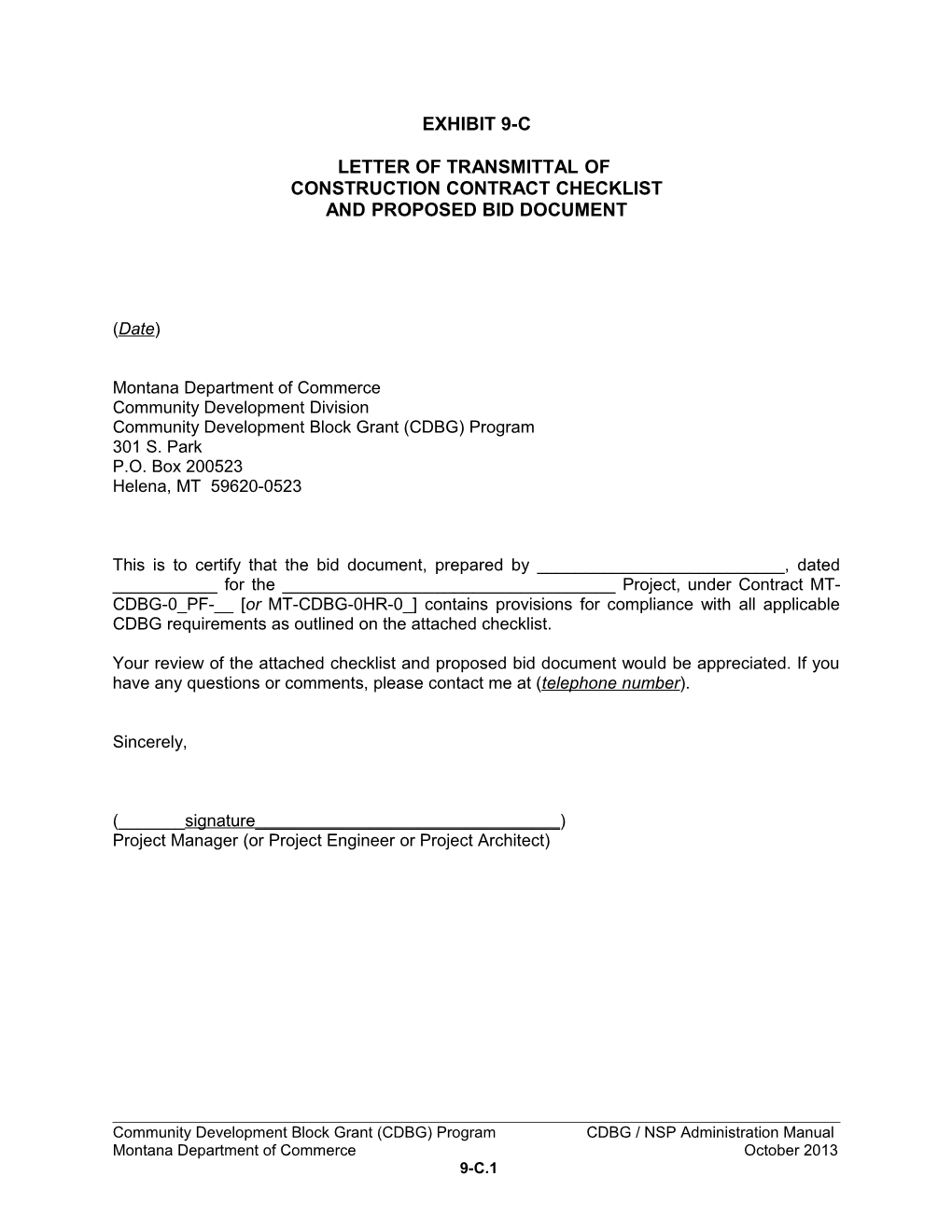 Letter of Transmittal Of