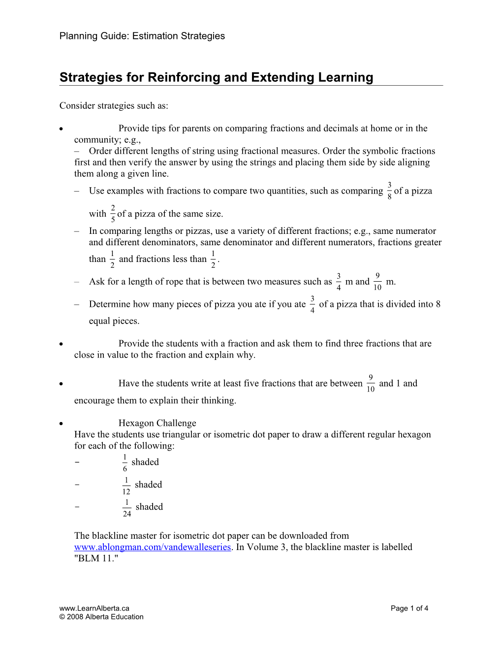Strategies for Reinforcing and Extending Learning s1