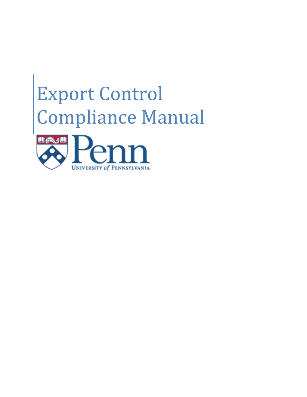 Export Control Compliance Manual