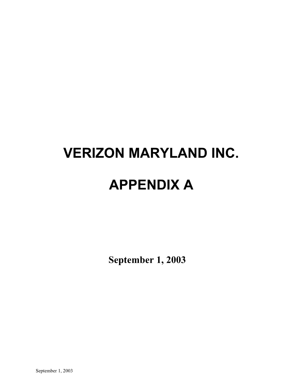 Verizon Maryland Inc