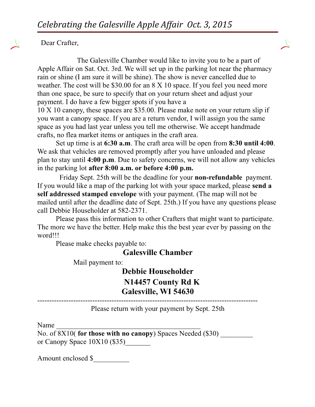 Celebrating the Galesville Apple Affair Oct. 3, 2015