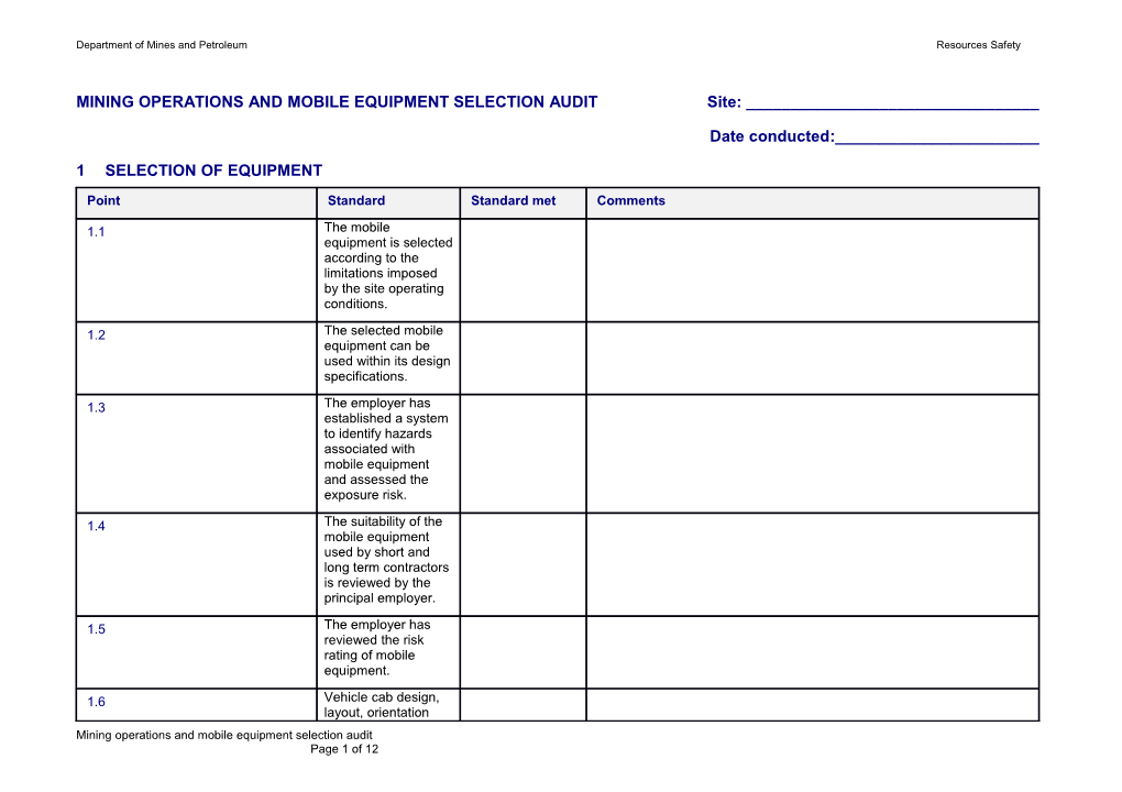 Audit Template- Element s1