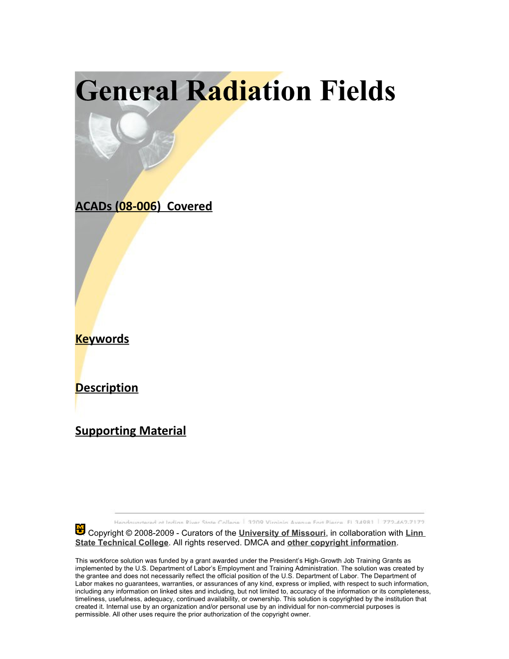 Module 2: General Radiation Fields