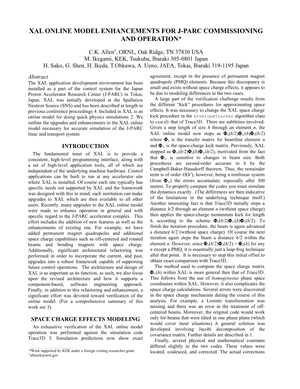 Xal Online Model Enhancements for J-Parc Commissioning and Operation*