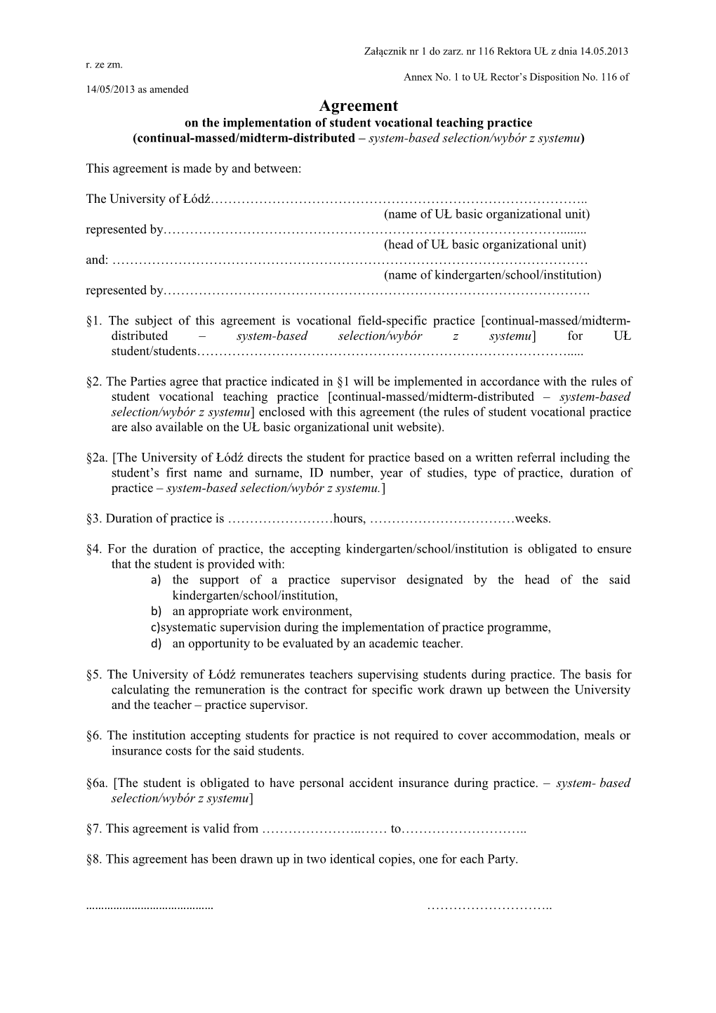 On the Implementation of Student Vocational Teaching Practice