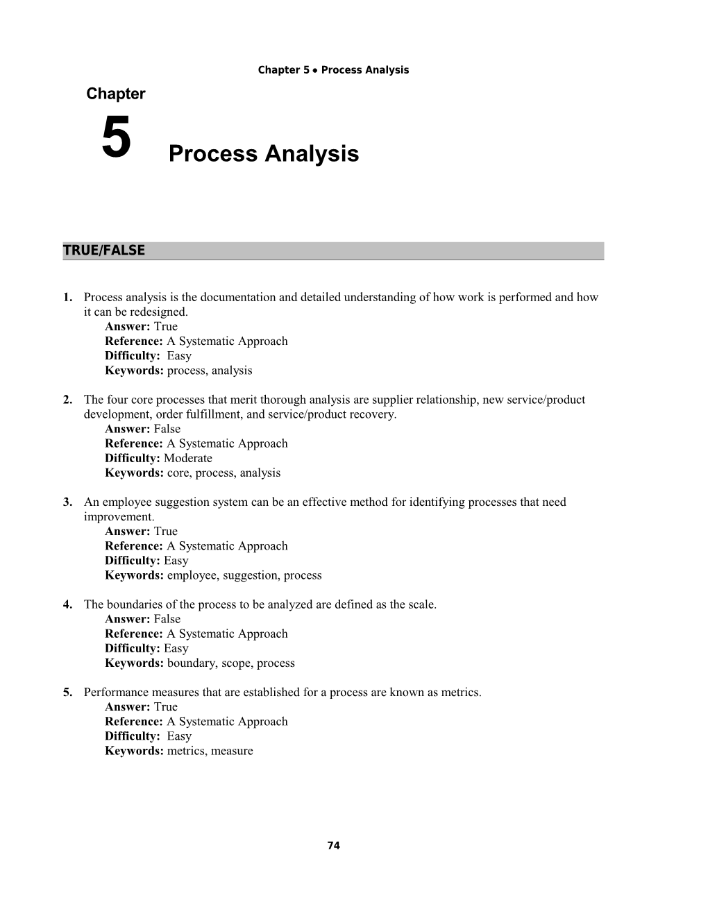 Chapter 5 Process Analysis