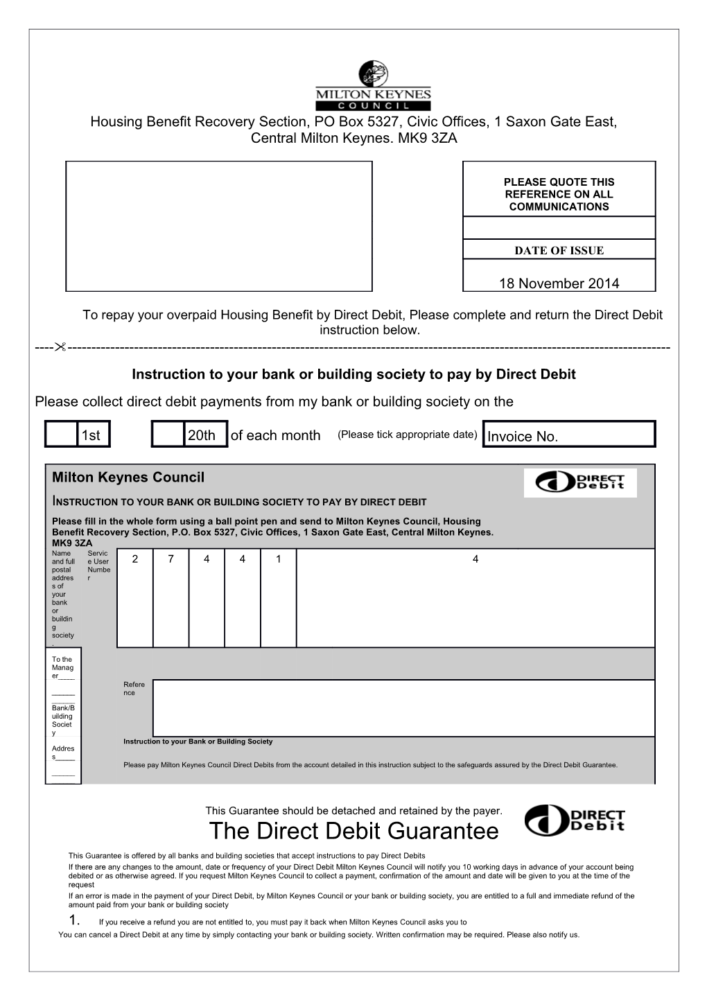 Instruction to Your Bank Or Building Society to Pay by Direct Debit