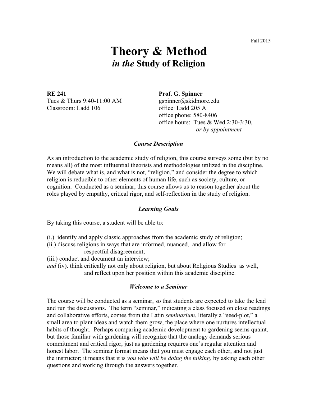 Theory & Method