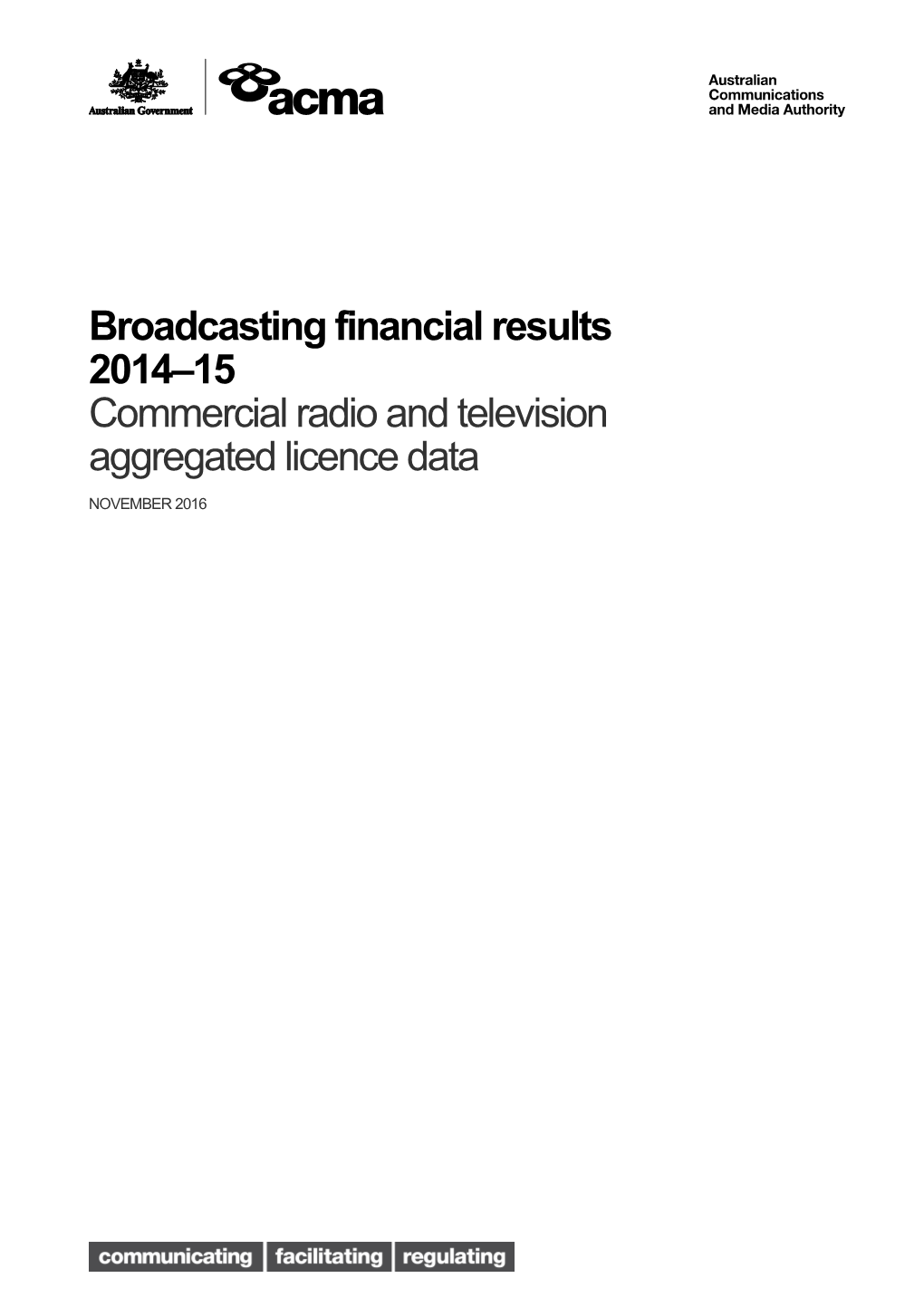 Commercial Radio and Television Aggregated Licence Data