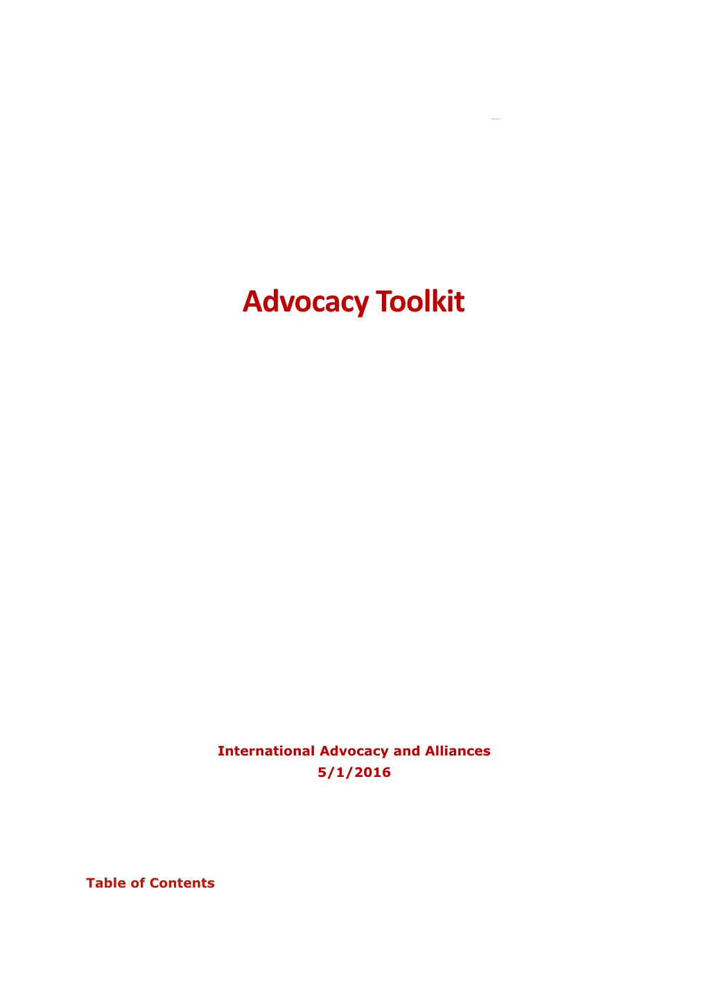 Welcome to the CBM Advocacy Toolkit 3