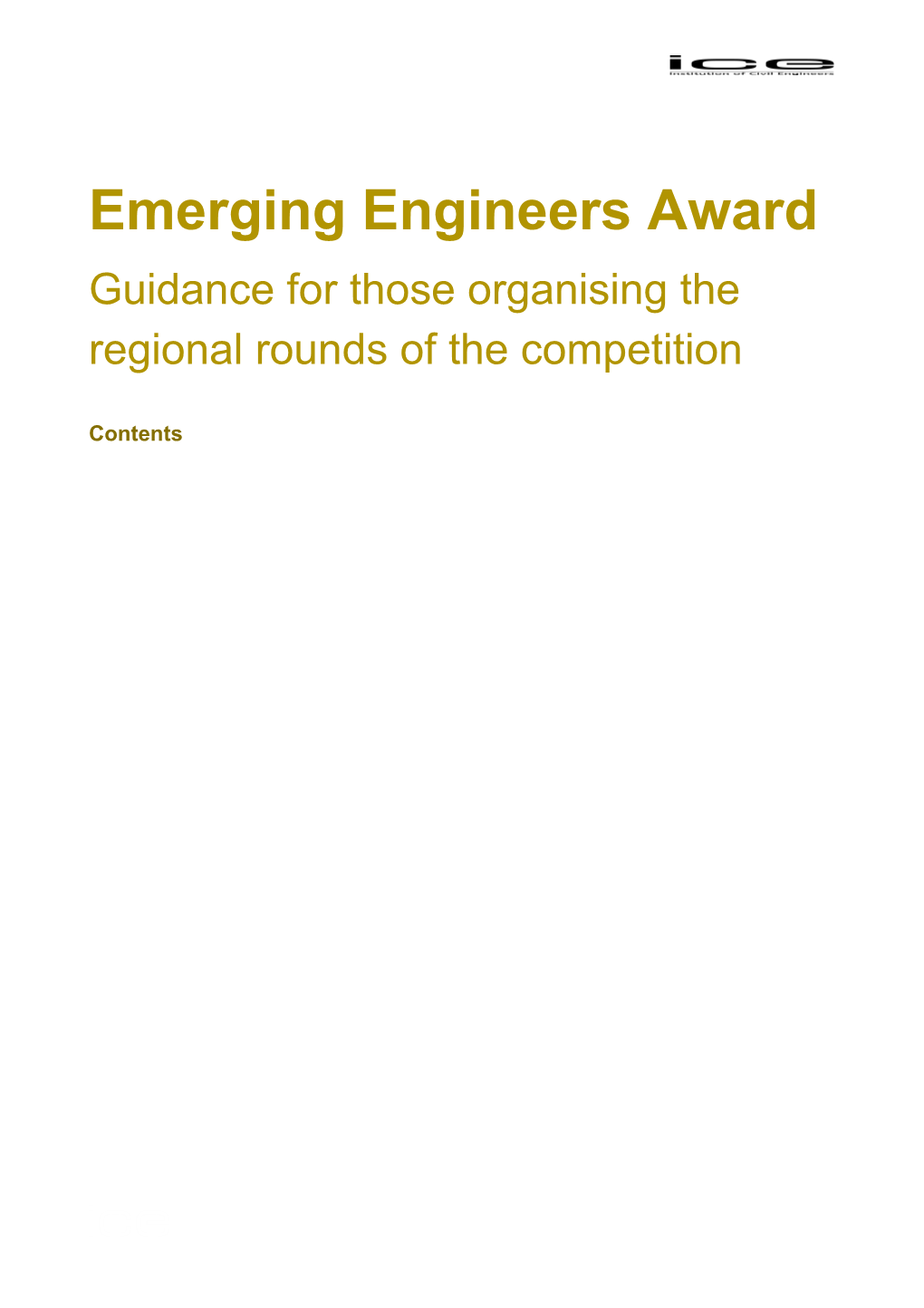 Emerging Engineers Award