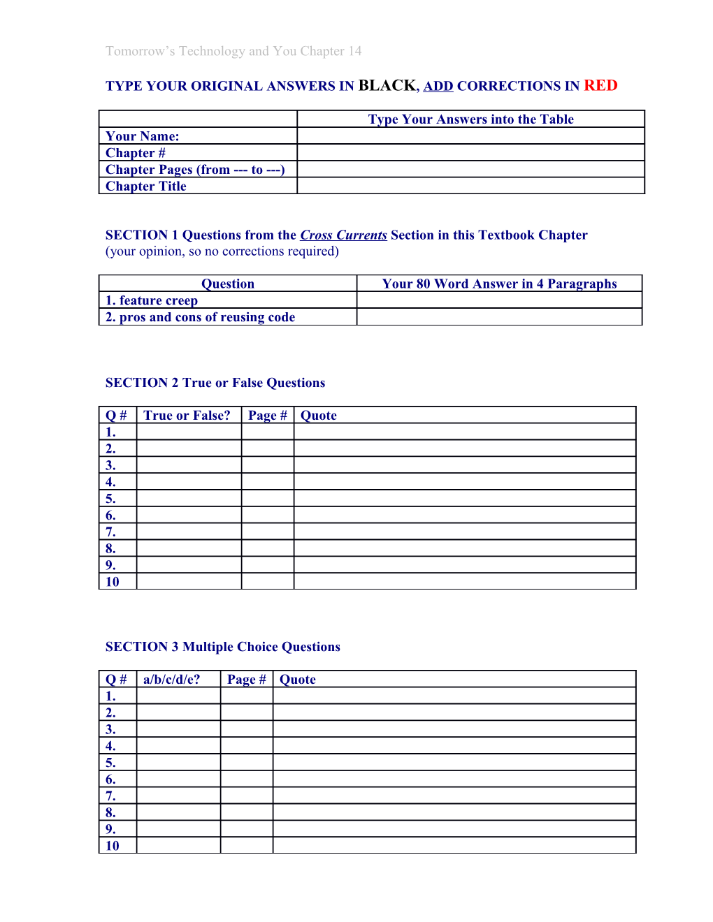 ITGS Self Tests Project