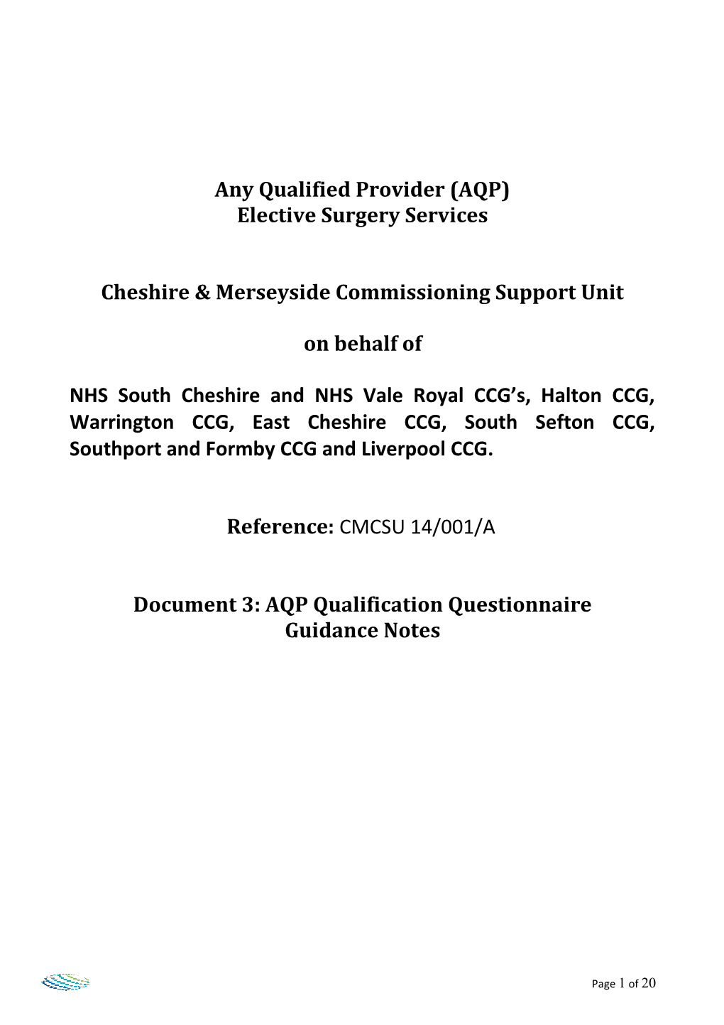 Any Qualified Provider (AQP)