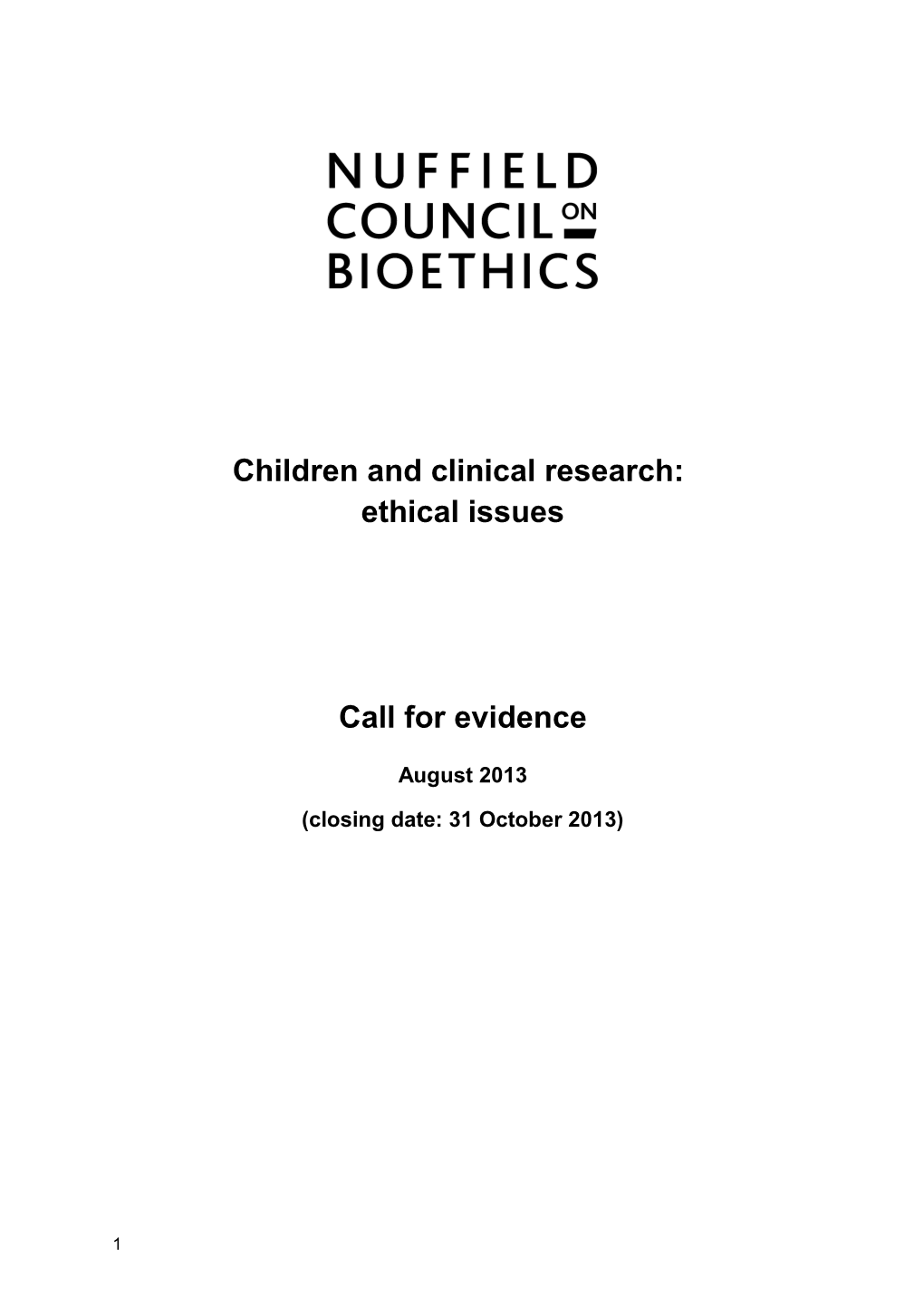 Children and Clinical Research