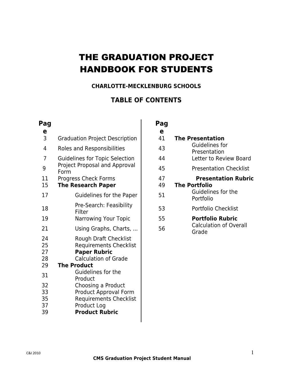 The Graduation Project