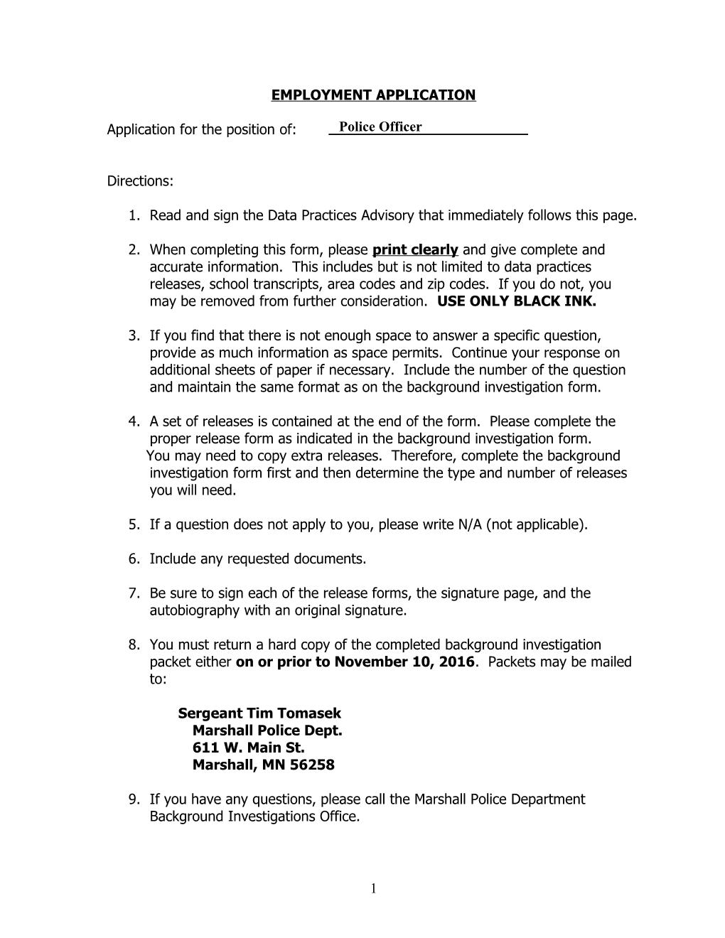 Employment Application s7