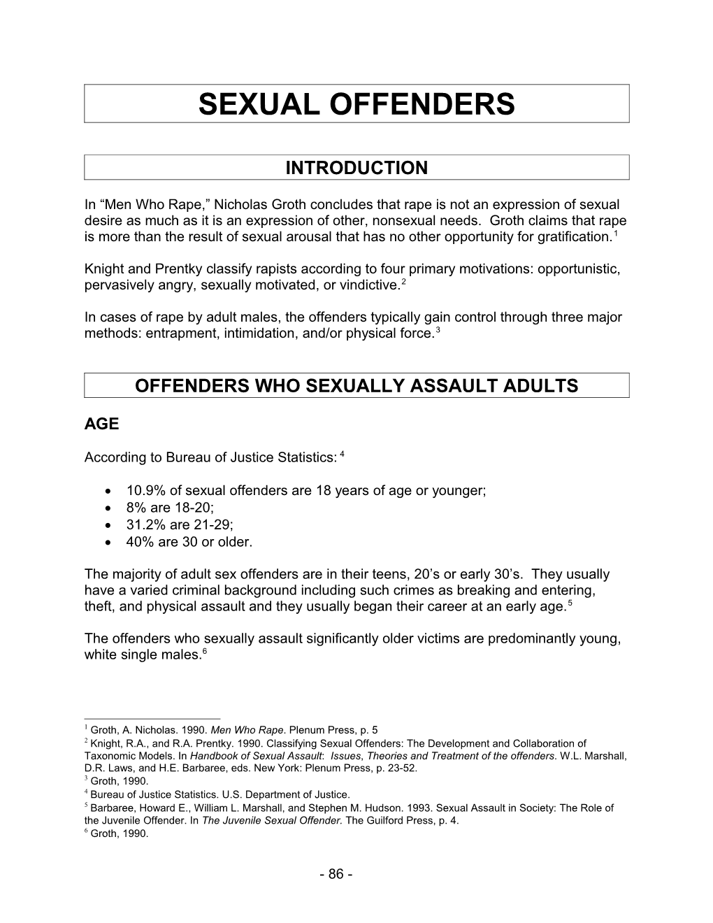 Sexual Offenders