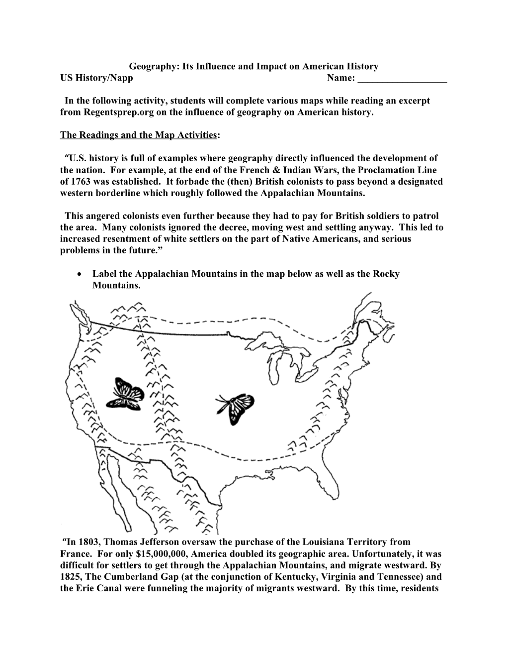 Geography: Its Influence and Impact on American History