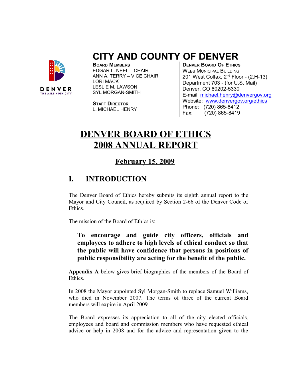 Denver Board of Ethics
