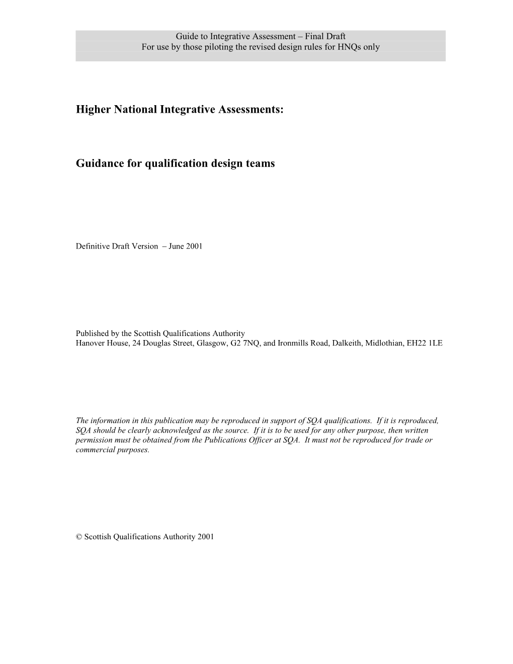 Guide to Integrative Assessment Final Draft