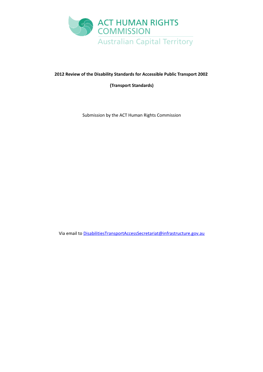 2012 Review of the Disability Standards for Accessible Public Transport 2002