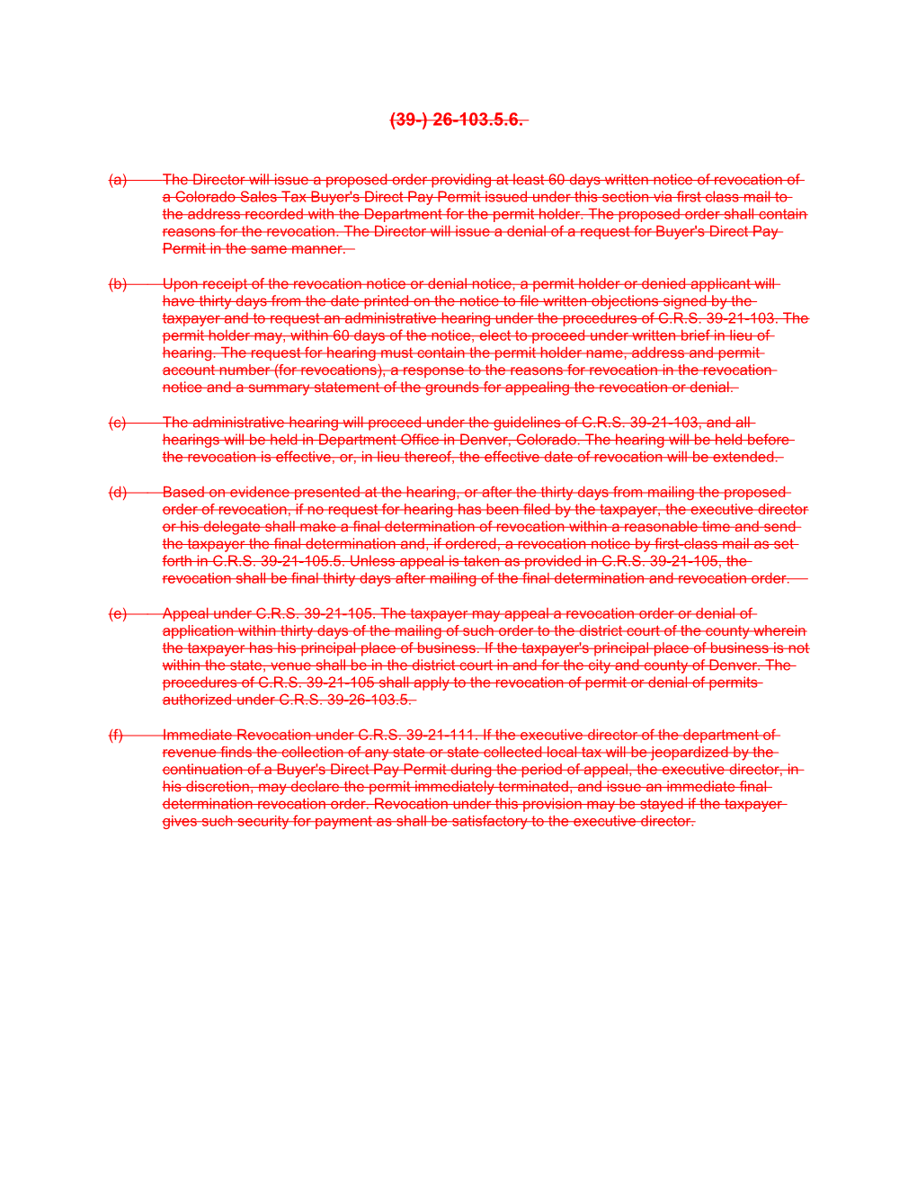 (A) the Director Will Issue a Proposed Order Providing at Least 60 Days Written Notice