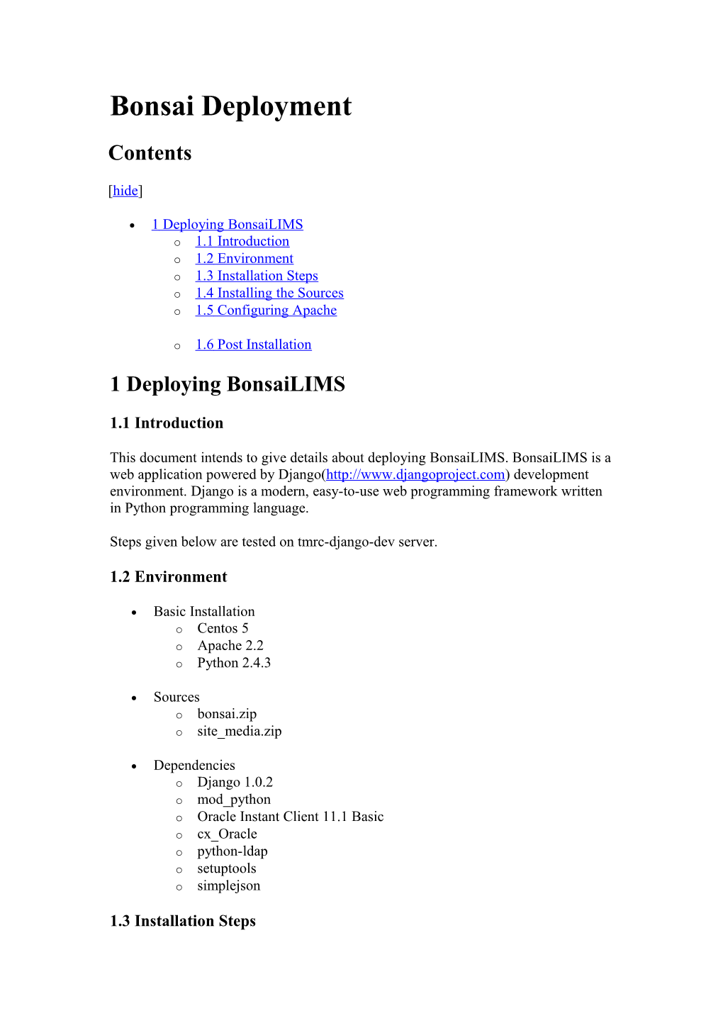 Bonsai Deployment