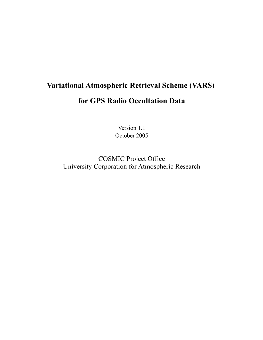 Variational Atmospheric Retrieval Scheme (VARS)