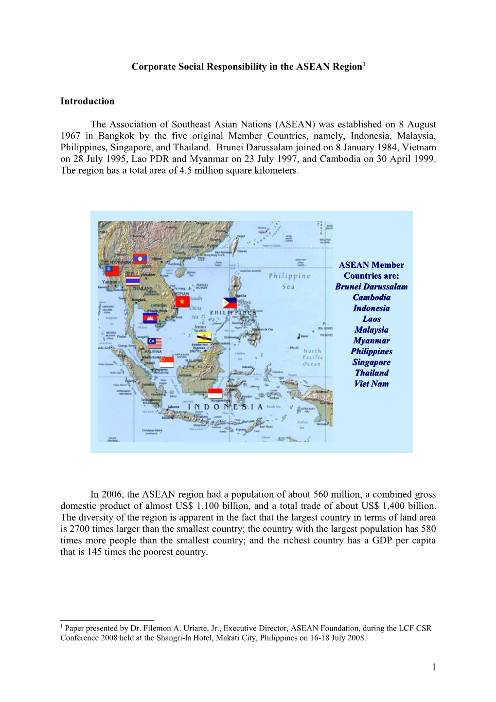 Corporate Social Responsibility in the ASEAN Region