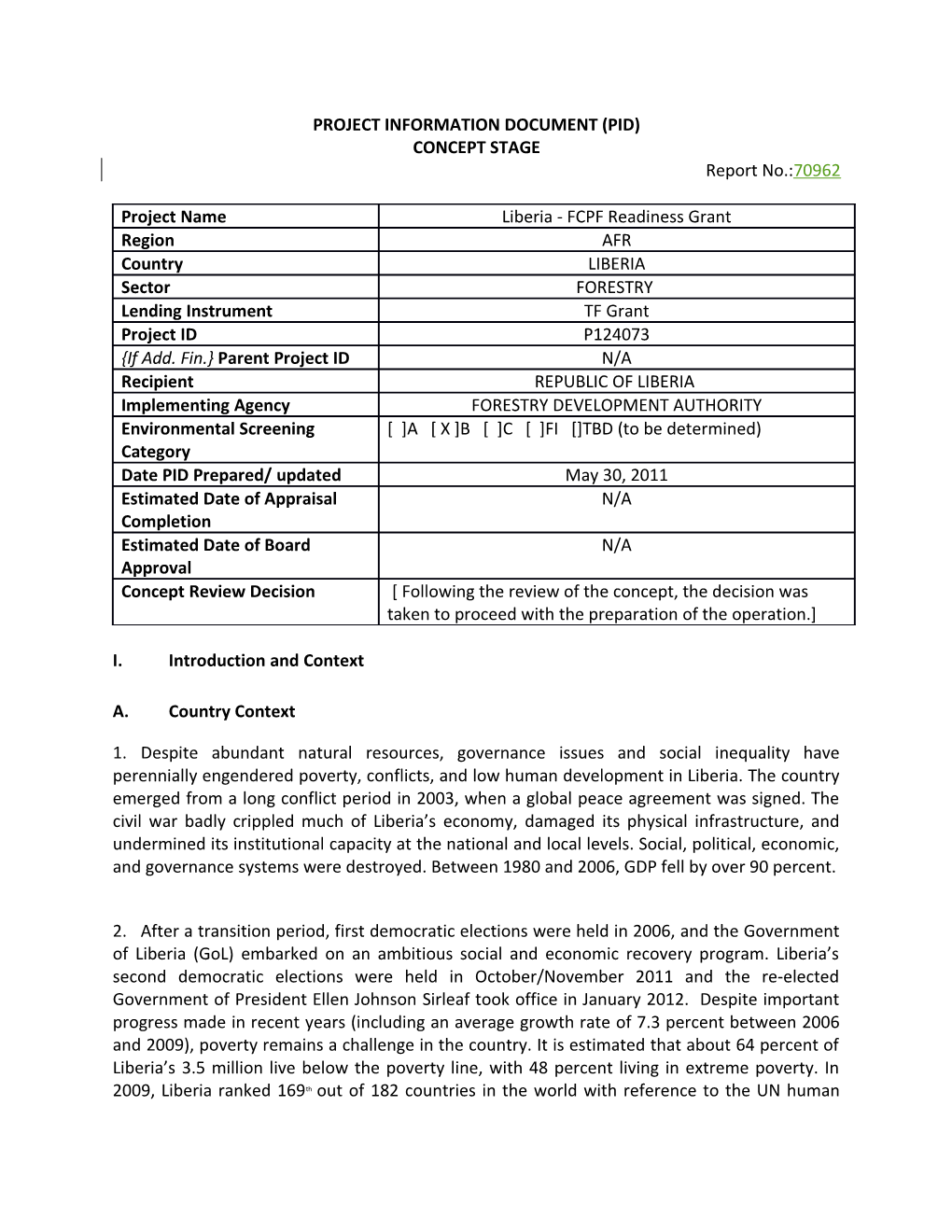 Project Information Document (Pid) s31