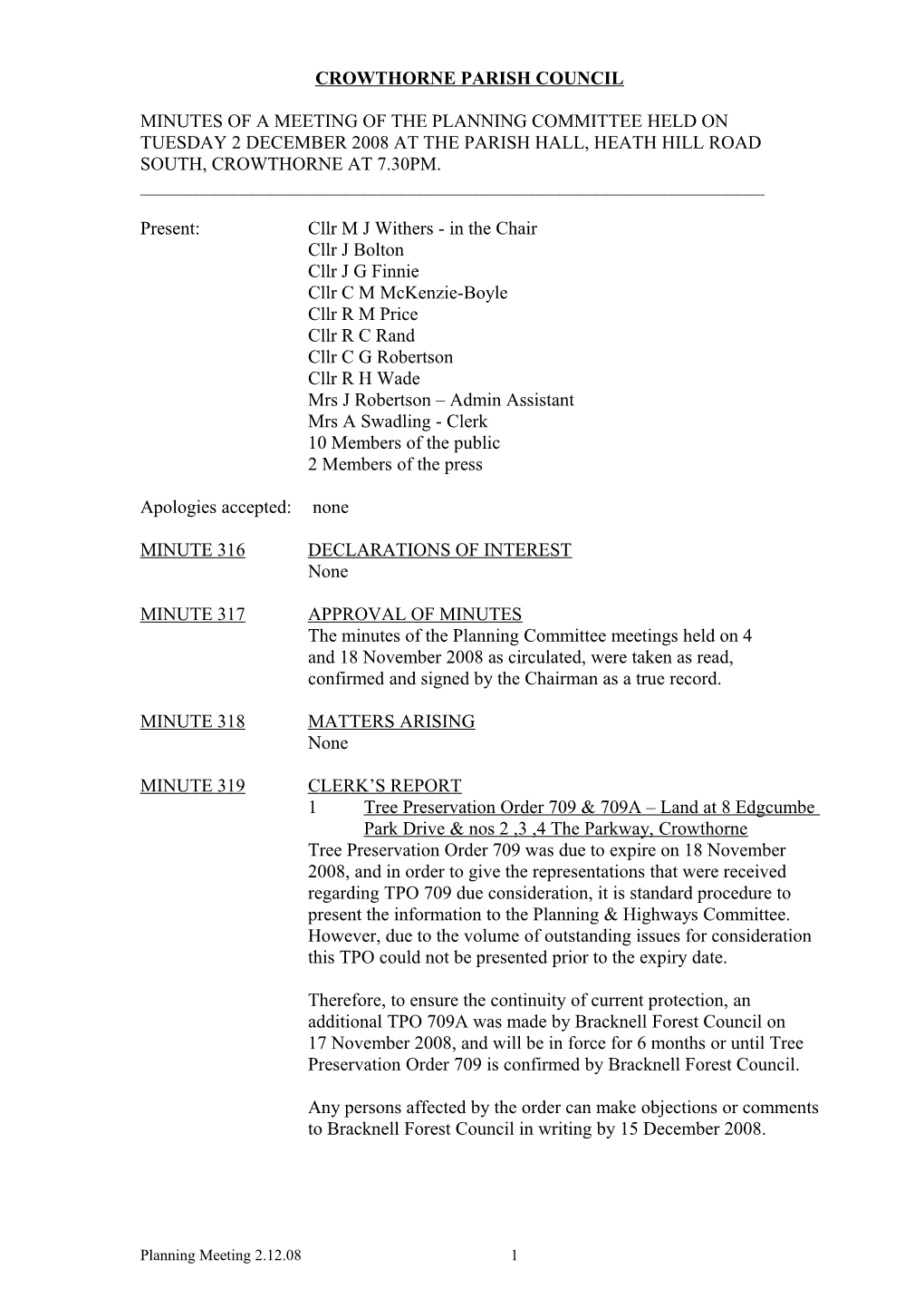 Crowthorne Parish Council