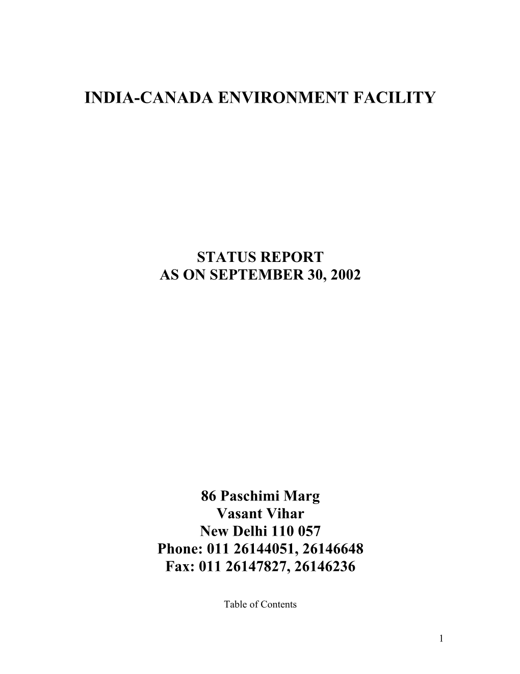 India-Canada Environment Facility