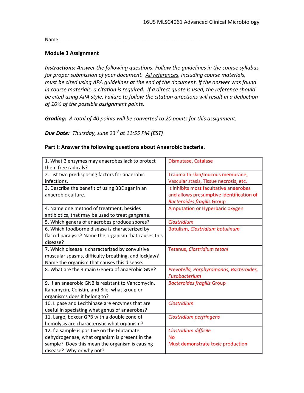 16US Mlsc4061advanced Clinical Microbiology