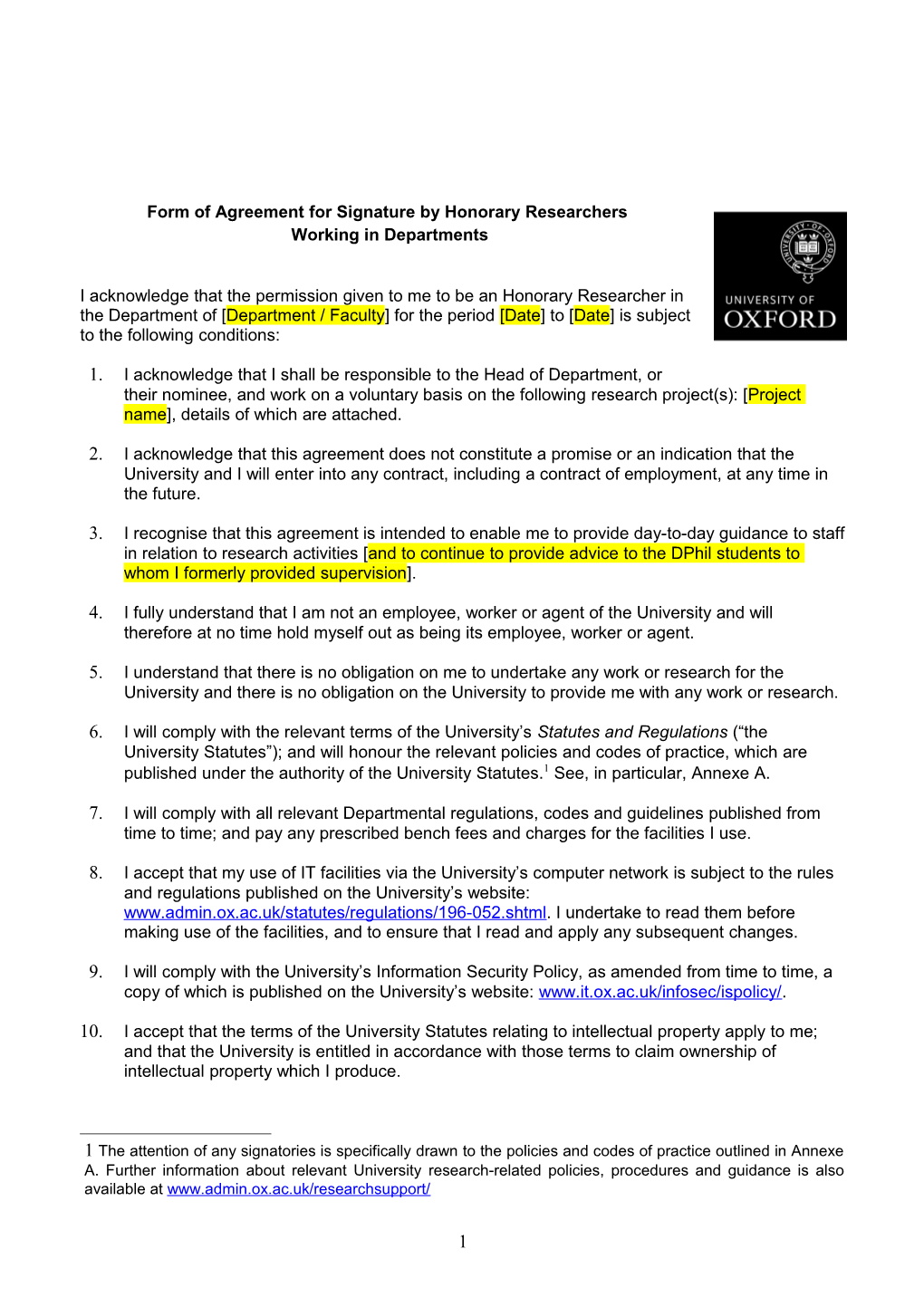 A02 General Visitor Form (Short Form) WD594-070