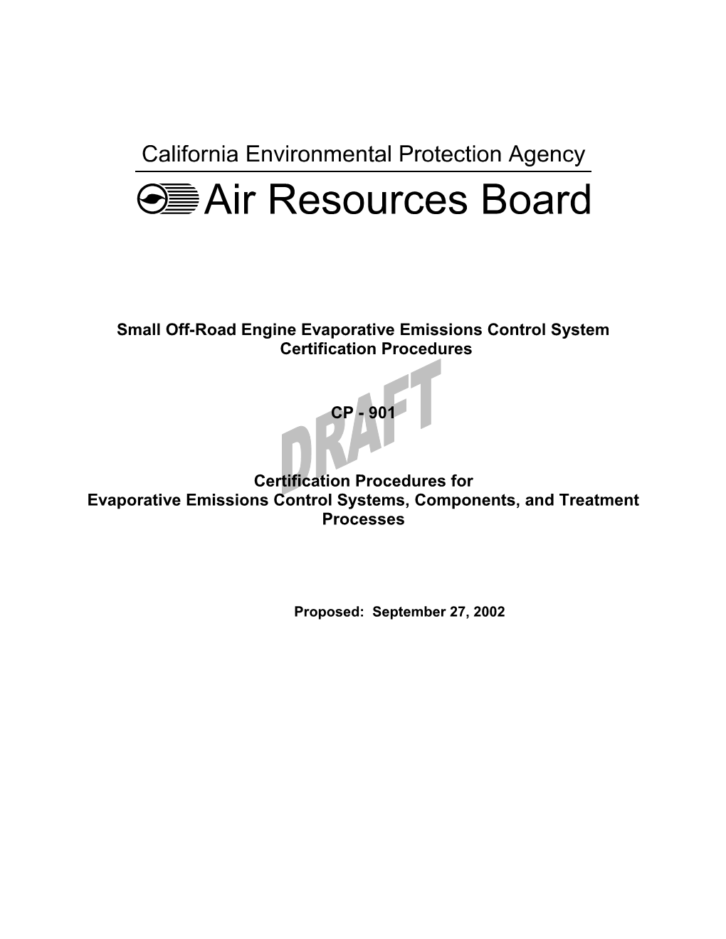 Small Off-Road Engine Evaporative Emissions Control System Certification Procedures