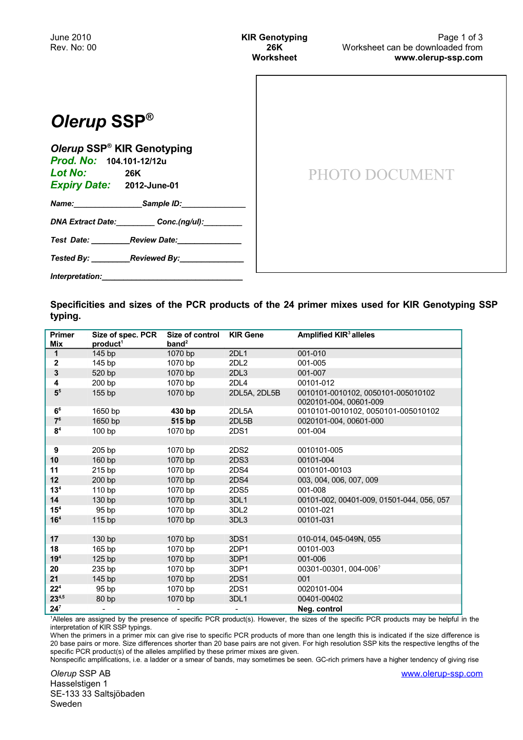 Rev. No: 0026Kworksheet Can Be Downloaded From