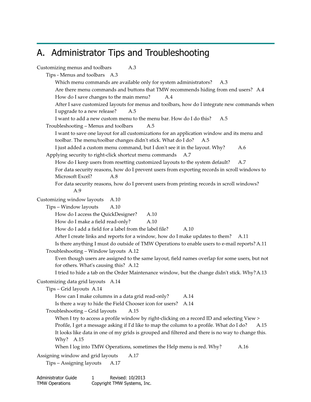 Administrator Tips and Troubleshooting