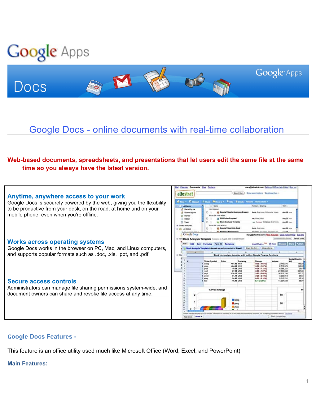 Google Docs - Online Documents with Real-Time Collaboration