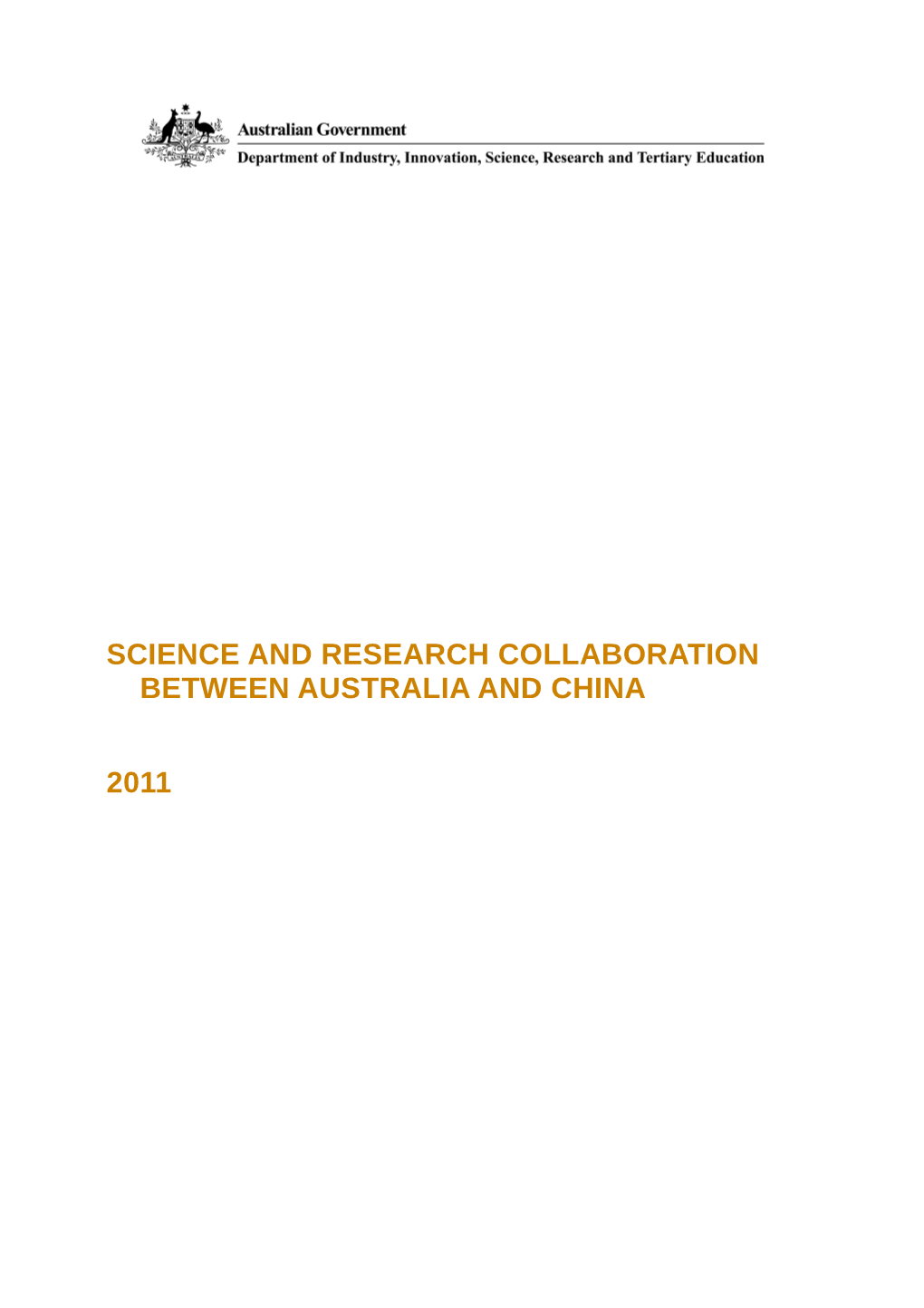 Science and Research Collaboration Between Australia and China