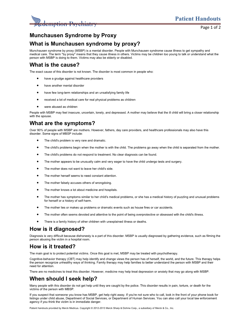 What Is Munchausen Syndrome by Proxy?