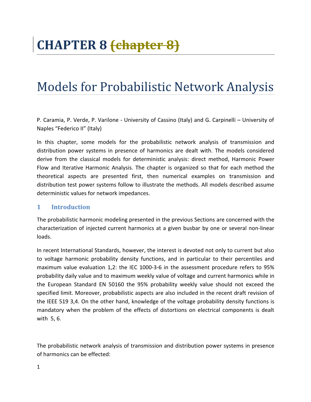 Models for Probabilistic Network Analysis s1
