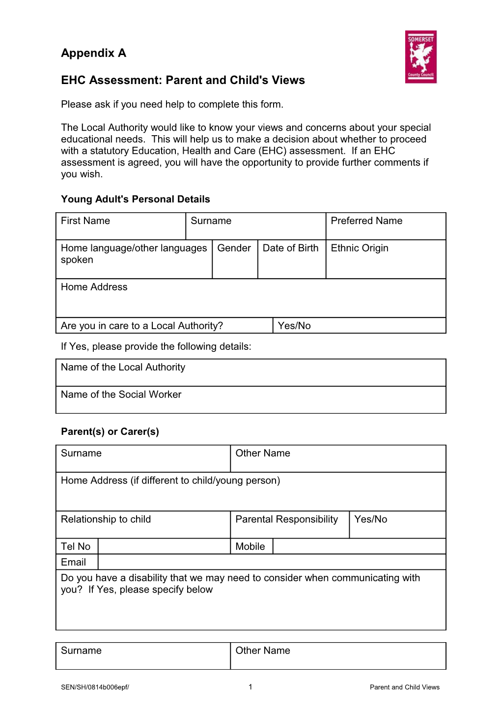 Appendix a Parent and Child's View