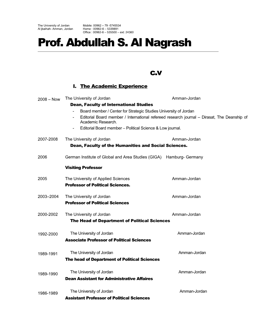 Prof. Abdullah S. Al Nagrash